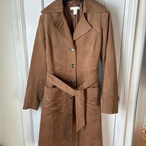 H&M Tan Suede Trench Coat
